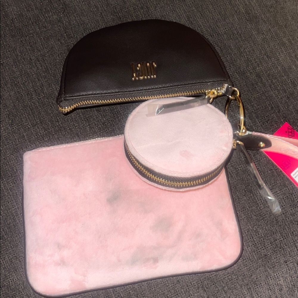Juicy Couture Mini Me Pink and Black Wristlet Trio - Picture 5 of 5